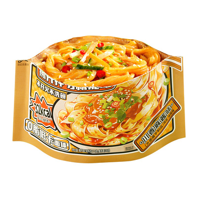 阿宽魔芋凉面拌面宽面火鸡味速食