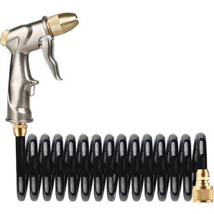 洗车水枪高压家用冲洗增压弹簧伸缩水管软管喷枪浇花喷头除尘枪头