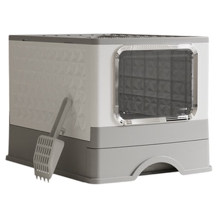 猫砂盆超大号防外溅顶出式猫厕所封闭式特大号缅因布偶专用猫屎盆