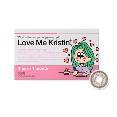 【缺度数】Hapa Kristin美瞳小直径隐形眼镜冰透蓝灰