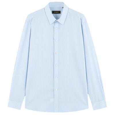 条纹长袖衬衫雅戈尔商务休闲