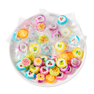 棵力果切片糖水果糖多种口味硬糖童年散装过新年货糖果小零食批发