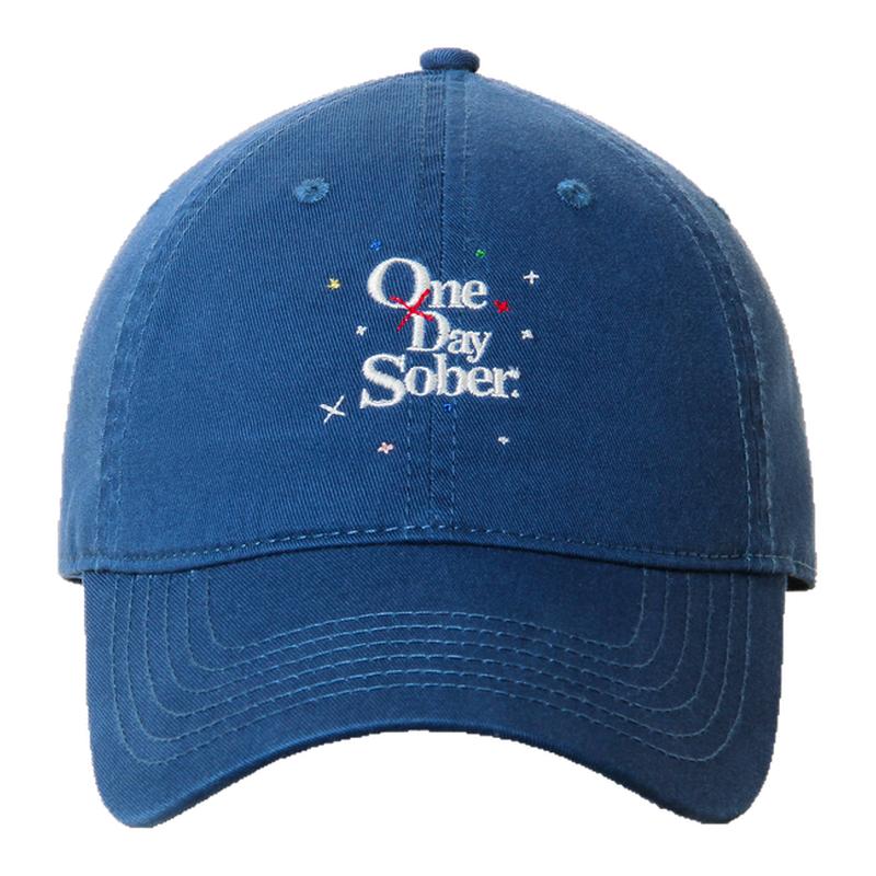 明星同款 OneDaySober嘉年华重工刺绣Logo复古美式软顶棒球鸭舌帽