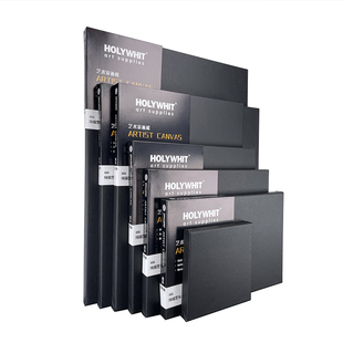 HOLYWHIT纯棉黑布油画框 涂鸦创作黑色油画框高品质2cm松木框油画