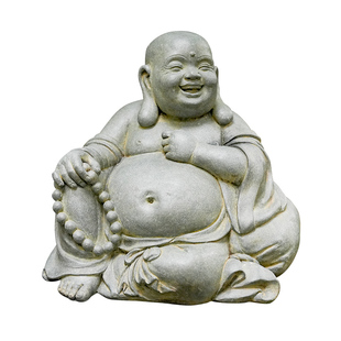 水磨坊中式户外庭院禅意笑佛大肚弥勒佛花园造景布置人物装饰摆件