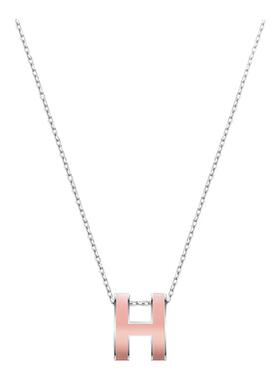 周珍珍高定版H字母原单项链女18K白金色吊坠送女友闺蜜送生日礼物