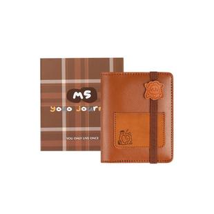 卡杰新款M5手账本迷你复古小活页本外壳卡册收纳可拆卸芯盖章手帐笔记本子高颜值A8随身5孔相册口袋日记定制