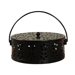 铁艺蚊香盘托盘放置器蚊香盒带盖安全蚊香炉家用室内盘香接灰盘子