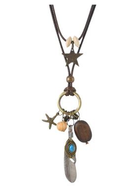 女士长款双层毛衣链项链