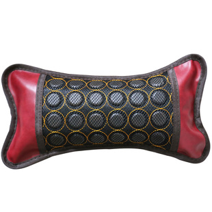 泗滨红砭石枕头颈椎枕护颈枕骨头形u形保健枕磁疗电加热茶叶梗芯