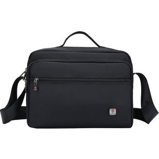 男士手提单肩包简约男背包斜挎包文件包商务公文包牛津布工作包包