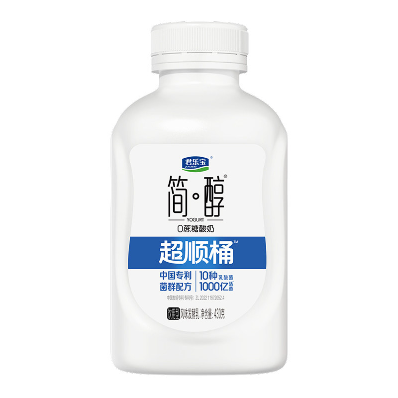 君乐宝简醇0蔗糖酸奶超顺桶430g