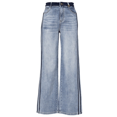 仿佛牛仔裤女设计感高腰