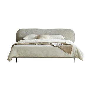 支吾云川软床现代简约主卧双人床实木排骨架大床1.8米布艺床