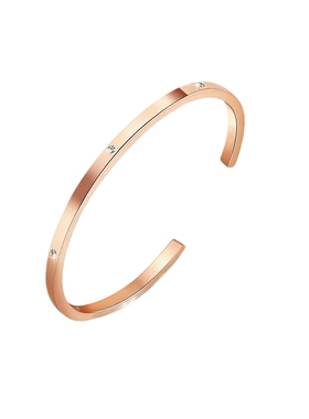 阿吉豆手饰女款玫瑰金闪耀手镯子