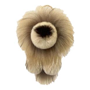 可爱獭兔毛小狮子汽车钥匙扣挂件ins毛绒公仔玩偶书包包挂饰礼物