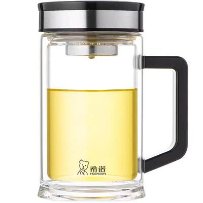 希诺商务水晶过滤密封双层玻璃杯