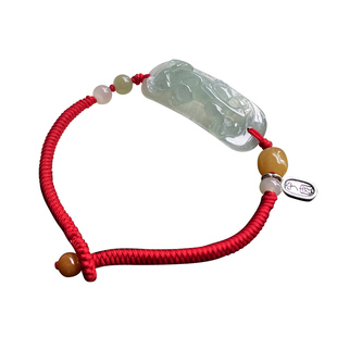 原创手工编织玉线半成品手绳金刚结绑平安扣玉器黄金朱砂DIY手链