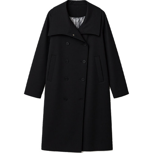 DM100大码百分百女装微胖mm冬季气质通勤收腰显瘦三防风衣羽绒服