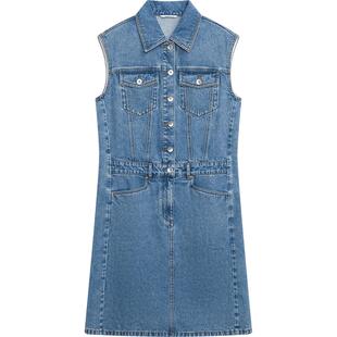 【播奥莱】播牛仔连衣裙女春季宽松小个子港风复古长裙