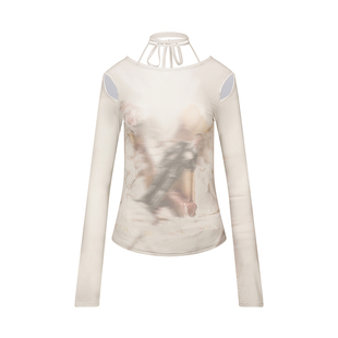 J1M5买手店 NACHE 24秋冬新品 肩膀镂空修身打底衫 设计师品牌