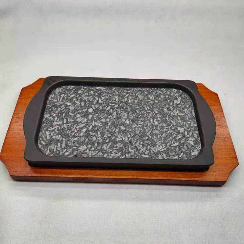 方形豆腐石板敏丁米村拌饭小猪小牛同款牛排盘仁熙石板明太鱼