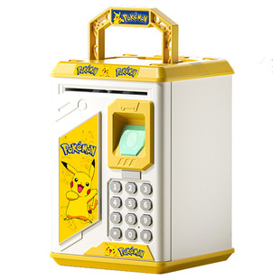 指纹创意抖音款小孩自动存款机存钱罐防摔可爱网红储存储蓄密码箱