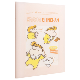 【2件7折 3件5折】得力蜡笔小新联名a4资料册试卷收纳册袋整理透明插页乐谱夹学生奖状孕产检报告单画册档案