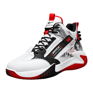 回力高帮男鞋冬季运动防滑跑步休闲学生篮球专用球鞋皮面增高潮鞋