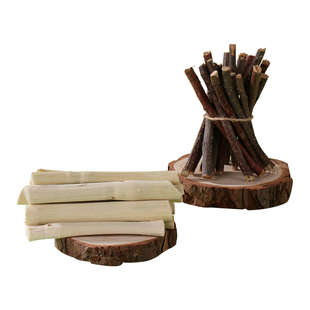 苹果枝 甜竹枝磨牙棒  兔兔龙猫磨牙 豚鼠仓鼠苹果树枝零食