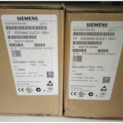 议价6SE6440-2UC21-1BA1西门子MM440变频器 200-240V 1.1KW原装现