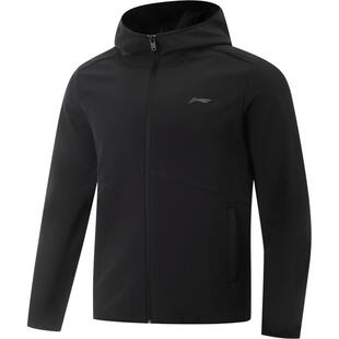 李宁外套男春季新款连帽夹克户外防泼水防风加绒保暖软壳运动风衣