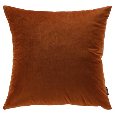 焦糖色天鹅绒轻奢沙发床上抱枕