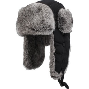 卡蒙兔毛雷锋帽冬季男士加绒加厚防寒护耳保暖毛绒防风中老年帽子