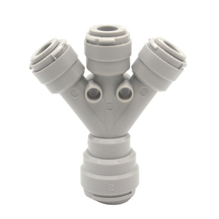 净水器三通接头韩国DM快插3转2分5/16PE直饮水管直通阀门通用配件