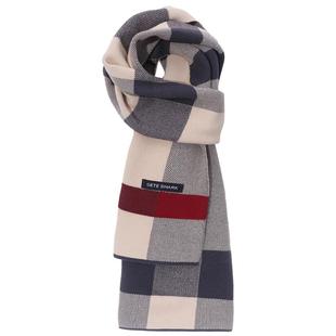 格子围巾男秋冬季新款高级感韩版休闲情侣款女士保暖毛线围脖男款