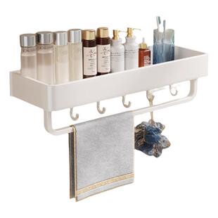 卫生间置物架打孔安装厕所洗手台墙上毛巾收纳架子浴室洗漱台旁