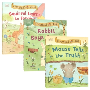 Kindness Club 善良俱乐部系列1-3 老鼠说真话 兔子说对不起 松鼠学会原谅 爱心善意故事绘本 情绪管理 英文原版进口儿童图书