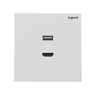 legrand罗格朗逸景HDMI多媒体面板USB高清传输音视频插座86型暗装