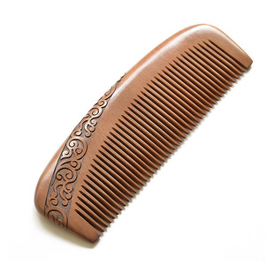 三林17厘米正品天然桃木梳子木梳女檀香木梳按摩防脱发防静电家用