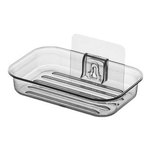 香皂盒壁挂免打孔透明沥水置物架家用浴室卫生间大容量洗衣肥皂盒