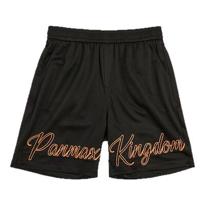 PANMAX潮牌大码男装夏字母印花运动短裤松紧腰宽松休闲五分裤