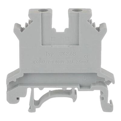 UK接线端子UK2.5B导轨式uk3/5/6/10n双层电压电流保险接线端子排