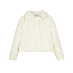 LESS冬季翻领简约白鸭绒翻领短款羽绒服女2N0C12760