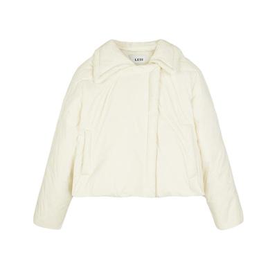 LESS冬季翻领简约白鸭绒翻领短款羽绒服女2N0C12760