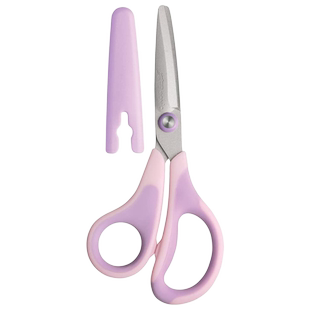 日本SONIC儿童索尼克儿童剪刀安全手工幼儿园用含氟涂层3D刀刃防污防粘手工剪纸 圆头不伤手右手左手用