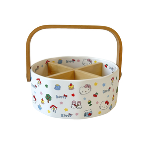 SHˇ可爱盘子2026新款客厅茶几特别好看的果盘网红艺术感手提果篮