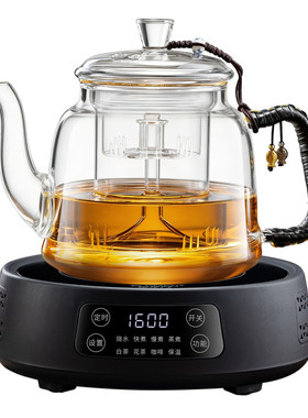 【1600W】全玻璃蒸煮茶壶