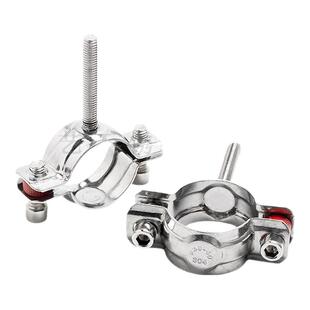 304焊螺杆管支架不锈钢可调节带螺栓外丝管支架管夹固定316管卡夹