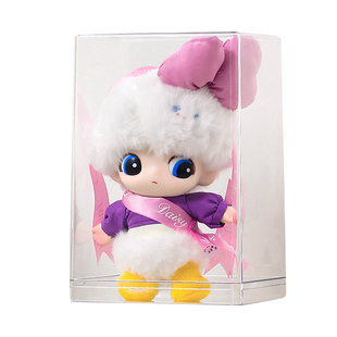 dimoo展示盒防尘labubu搪胶娃迪士尼毛绒挂件保护罩透明盲盒收纳